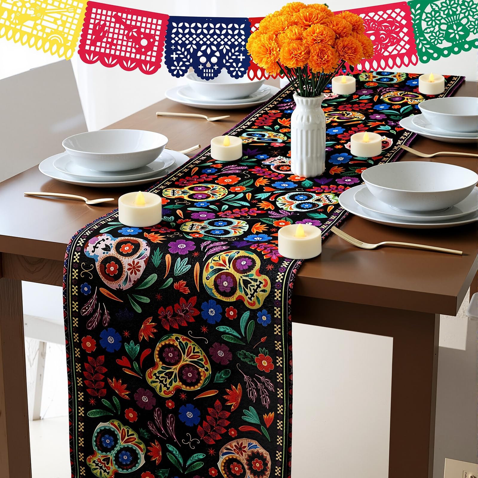 38 Pcs Day of The Dead Dia De Los Muertos Decorations Set Include 30 Artifici…
