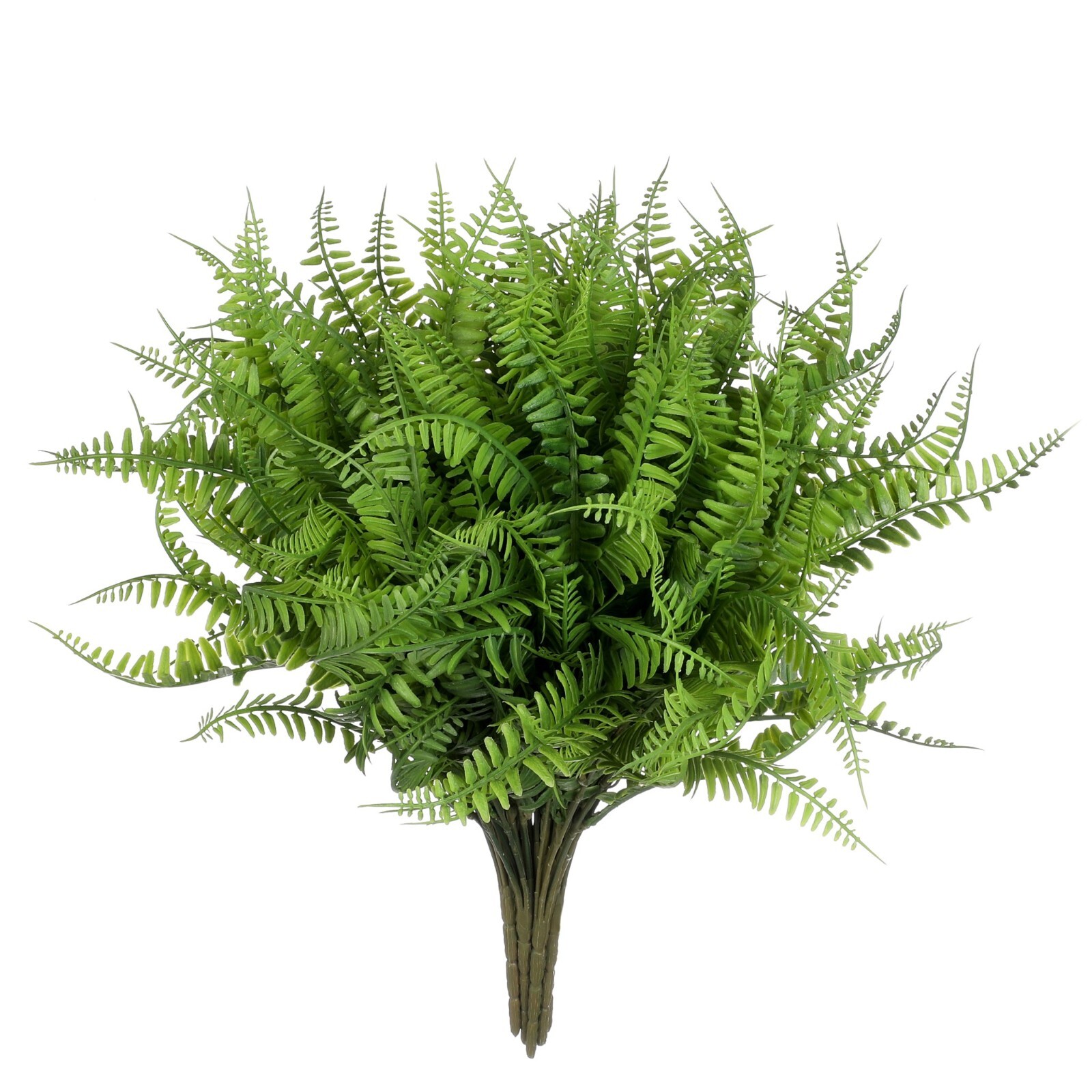 Boston Ferns Artificial Plants Dark Green Bulk Indoor Outdoor Home Decor, 10pcs
