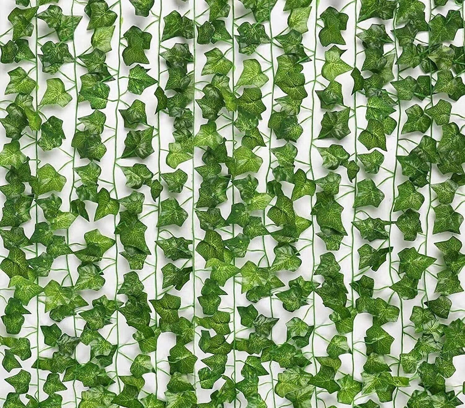24 Strand 168FT Artificial Hanging Ivy Garland Fake Ivy Leaf Vine Home Decor USA