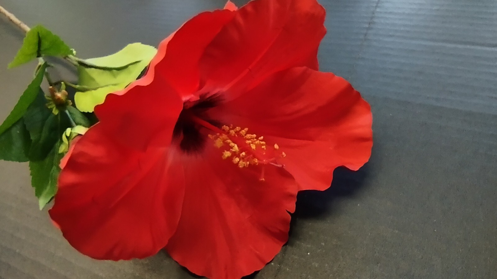 Large Red Hibiscus stem silk flowers
