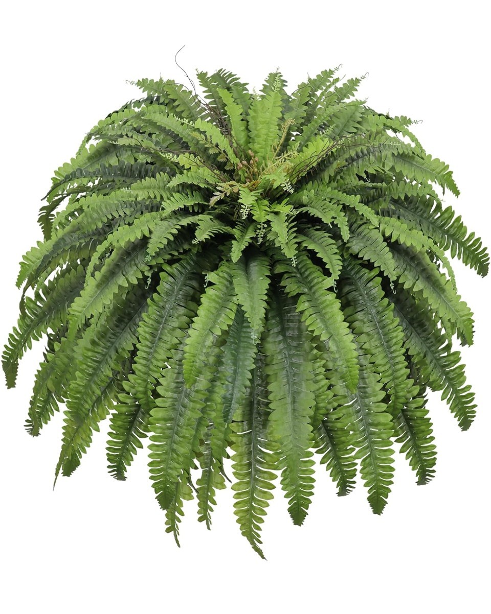 50″ Fake Ferns Artificial Plants Large, 98 Fronds Artificial Ferns for Outdoors