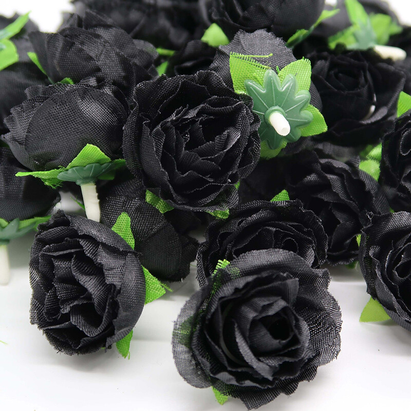 50/200X Artificial Fake Rose Flower Heads Silk Bulk Bouquet Wedding Party Decor