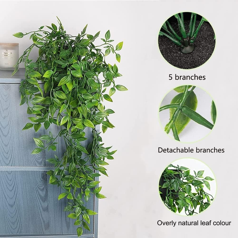 85cm Faux Ivy Hanging Plants in Pots – No Maintenance Greenery for Home & Office