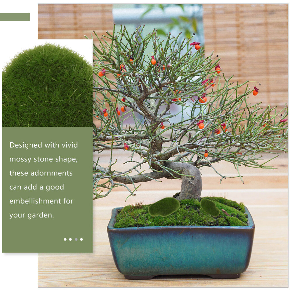 24 Pcs Moss Planter Artificial Stone Foam Stones Micro Landscape Decoration