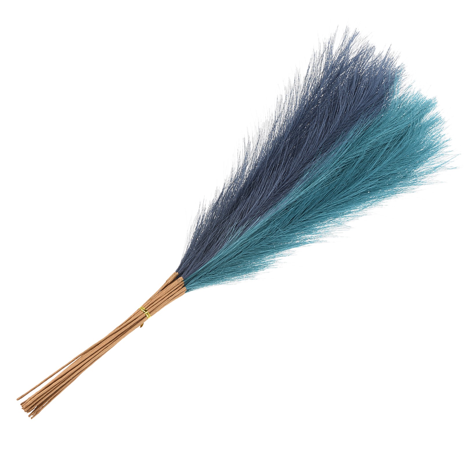 20 x Faux Pampas Grass,21″/55cm Fake Pampas Grass Decor,Dark Blue/Light Blue