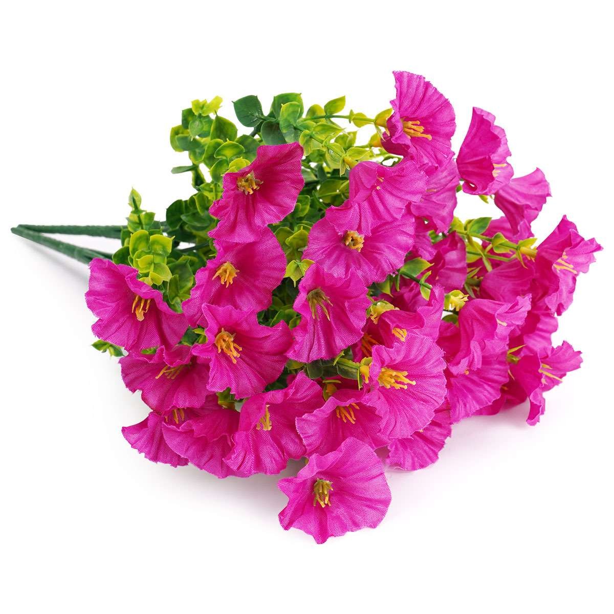 Artificial Fake Flowers Plant for Home Outdoors, 2Pcs Faux Morning Glory Bouquet
