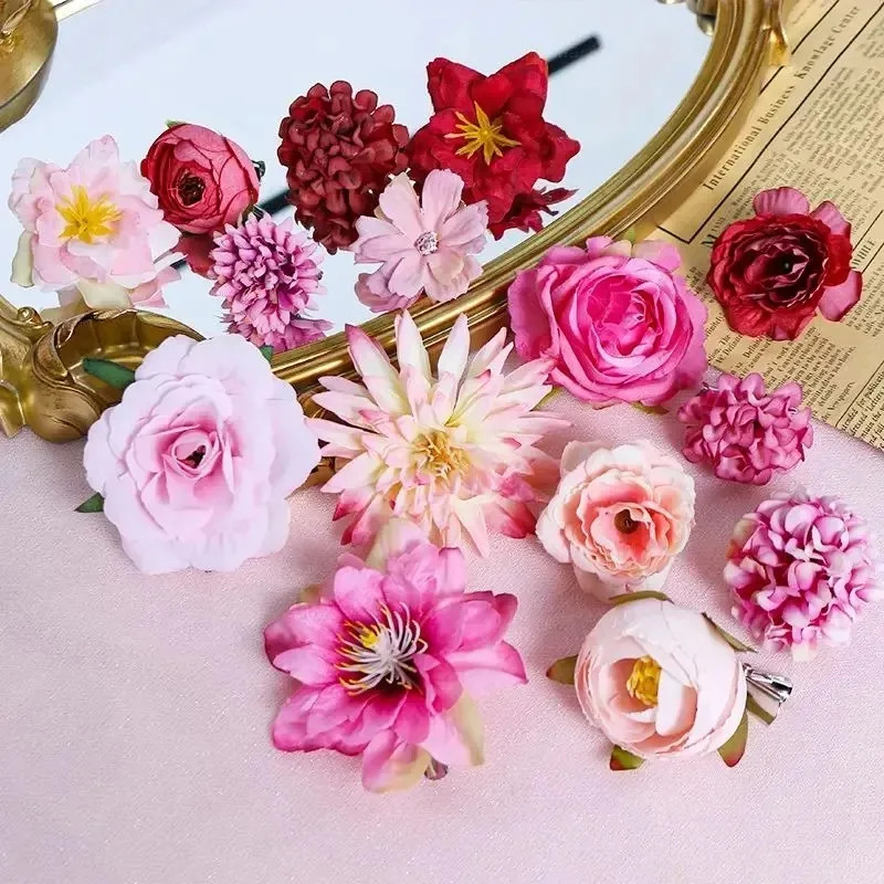 3/21Pcs Mixed Artificial Flowers Silk Rose Fake Flowers for Home Room Wedding De