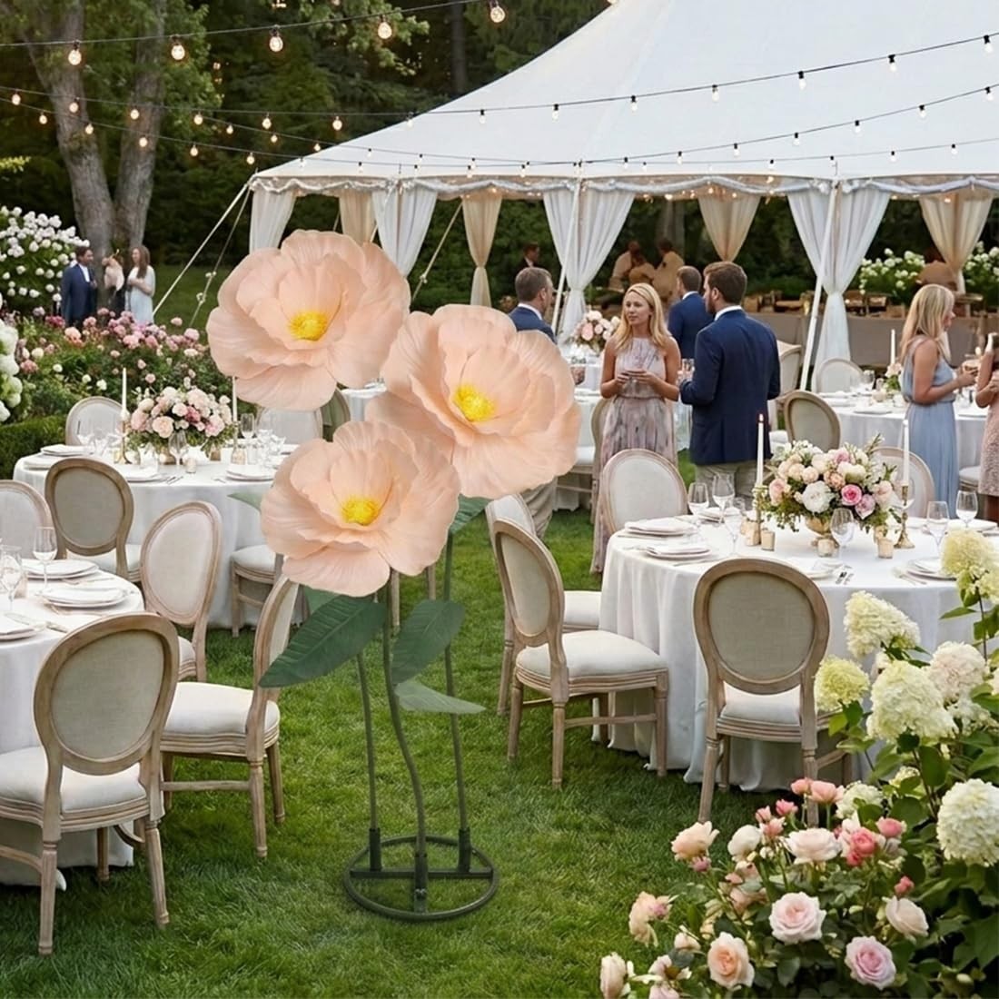 Artificial Flower Giant Flowers for Decoration, Large Artificial Foam Poppy F…