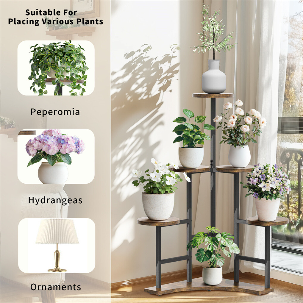 4 Tiers Indoor Corner Plant Stand Plant Rack Organizer 43in Height Plant Holder