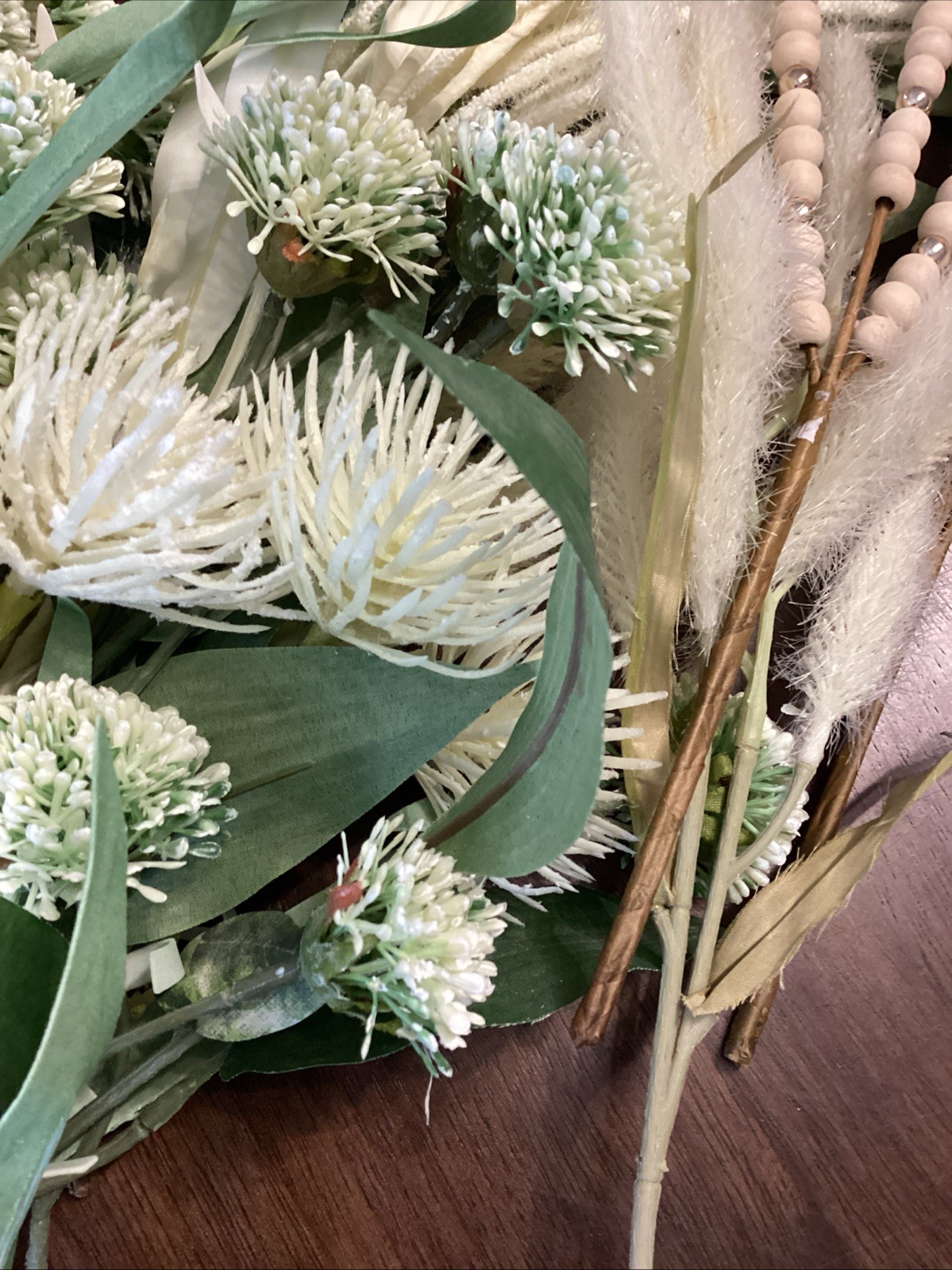 Faux Flowers. Assorted Cream And White Floral Stems, Greenery,