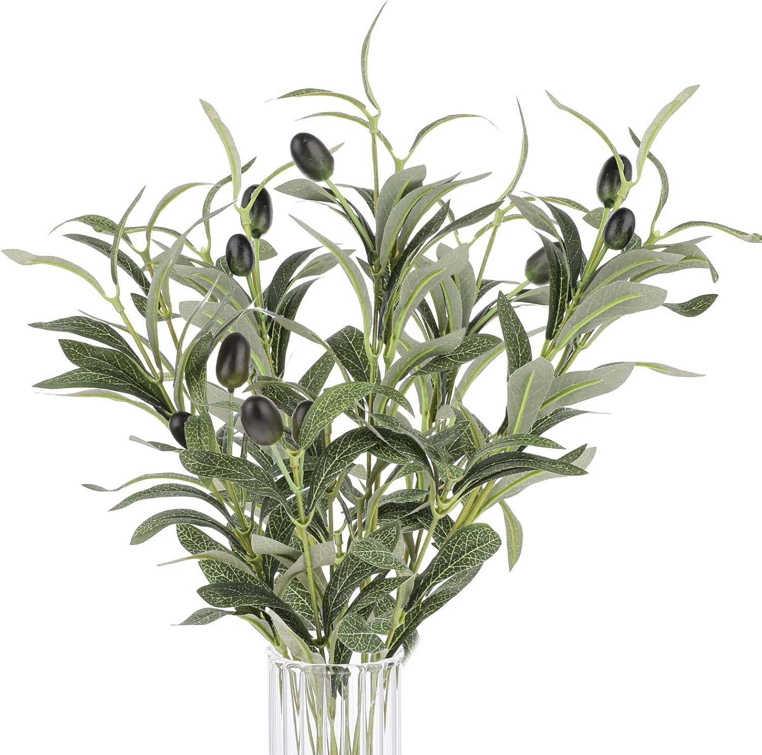 Vibrant Green Faux Leaves Indoor Centerpiece Decor