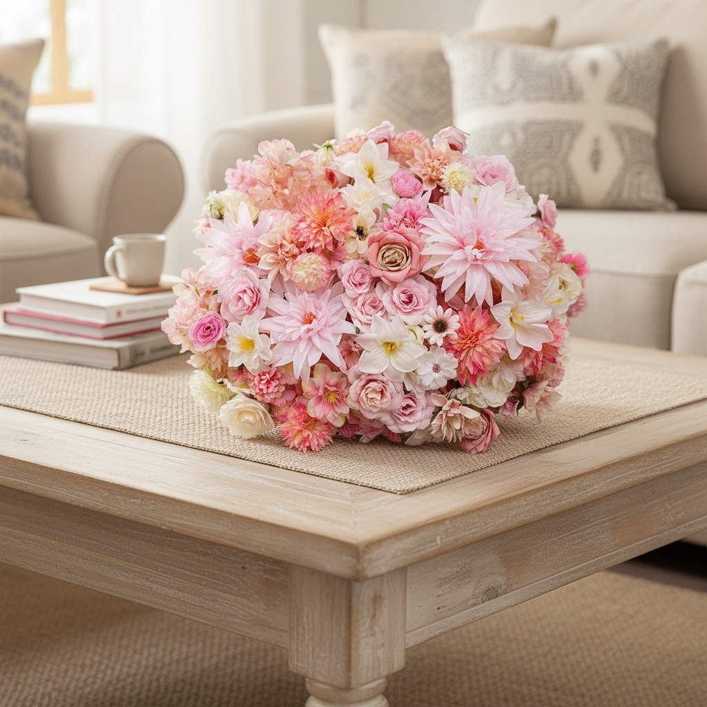 Bulk Artificial Pink Silk Rose Flower Heads for DIY Crafts and Decorations