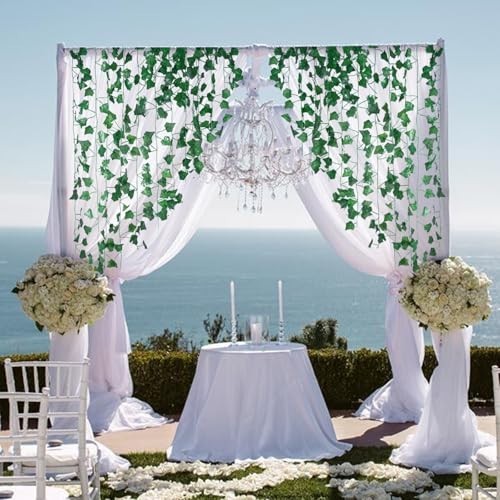 12 Pack 84ft Fake Ivy Vines Artificial Hanging Greenery for Home Wall Decor