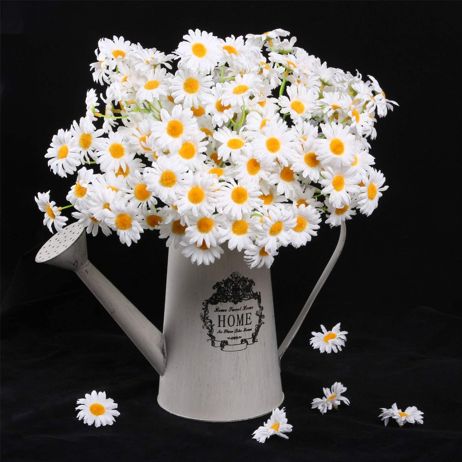 Artificial Flowers, 5 Bunches White Silk Daisy for Home Decor