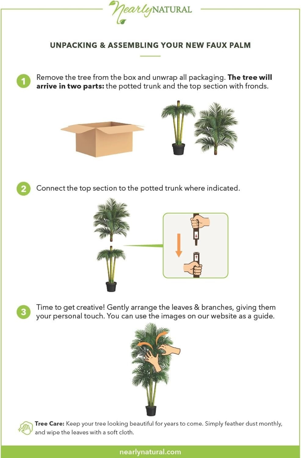 6.5 ft Artificial Golden Cane Palm Tree with Nursery Pot | Lifelike Silk Indo…