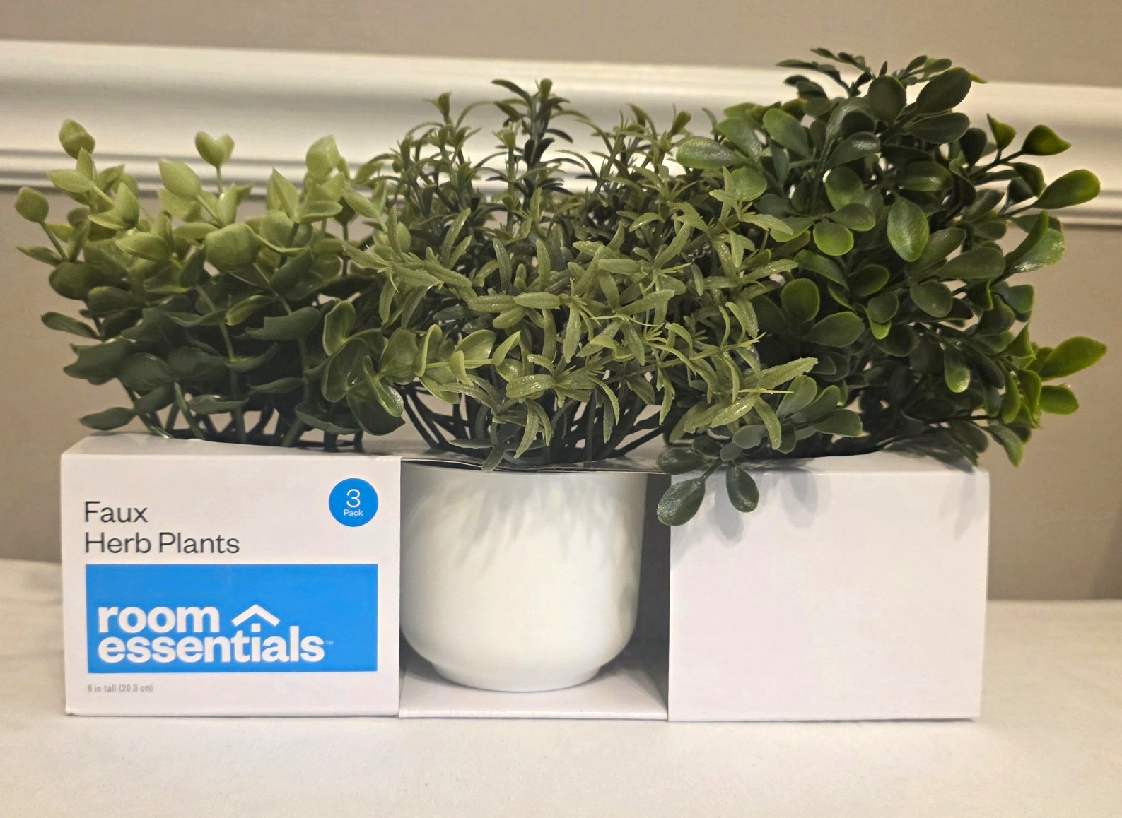 6 Sets Room Essentials Faux Herb Plants 3-Pack Artificial Greenery Decor