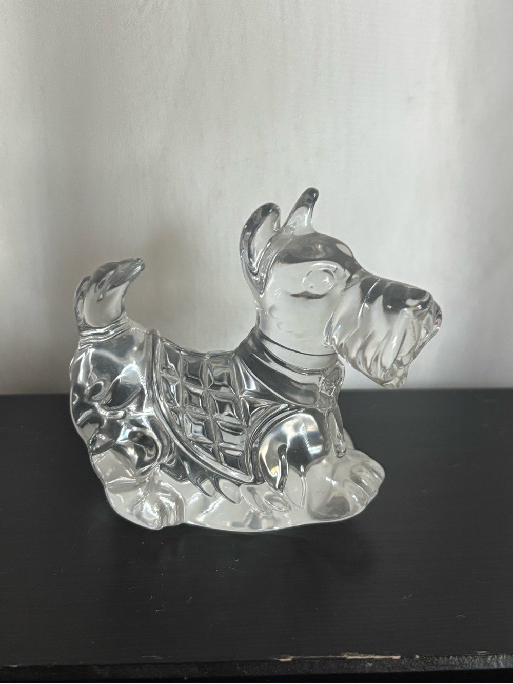 Princess House Crystal Scottie Dog Figurine 24 Percent Lead Crystal Vintage 1990