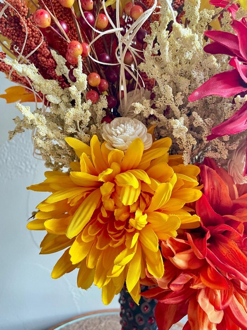 Fancy Fall Floral Arrangement: Thanksgiving Table Centerpiece, Fall Home Decor