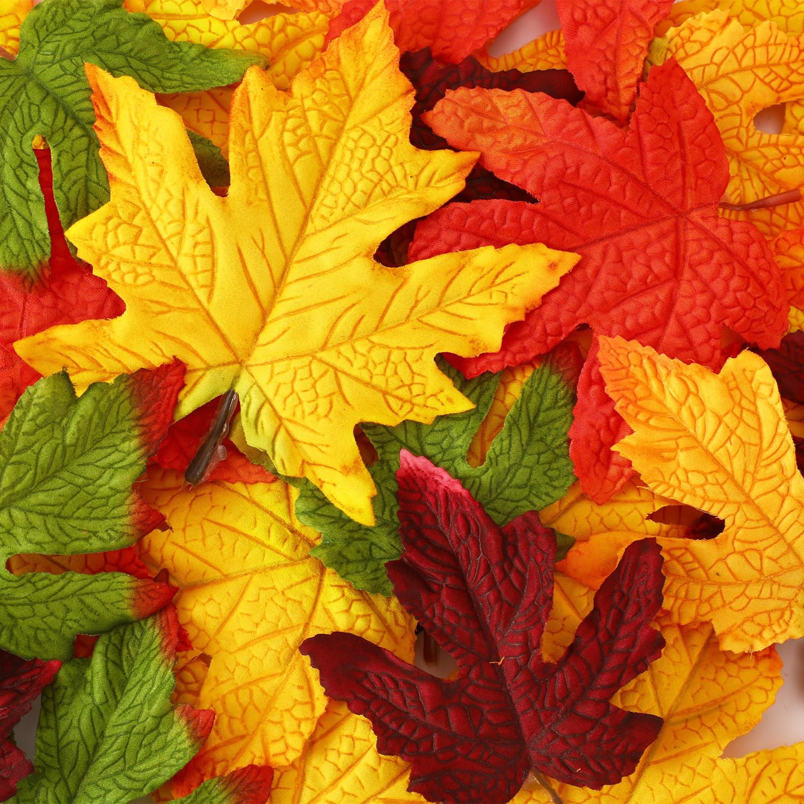 60 PCS Fall Artificial Maple Leave House Decor Craft Thanksgiving Autumn