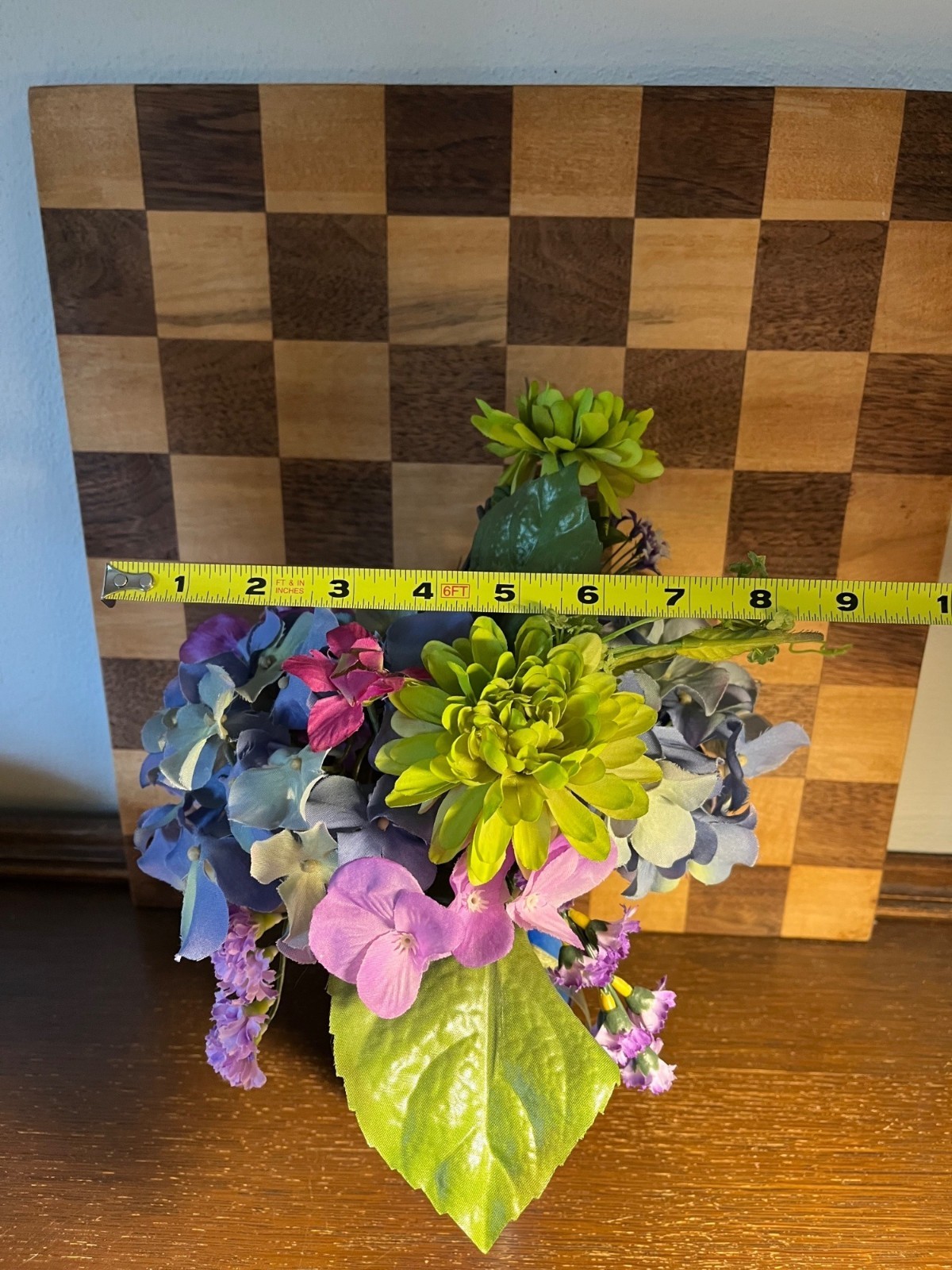 Floral Arrangement in Blue Vase