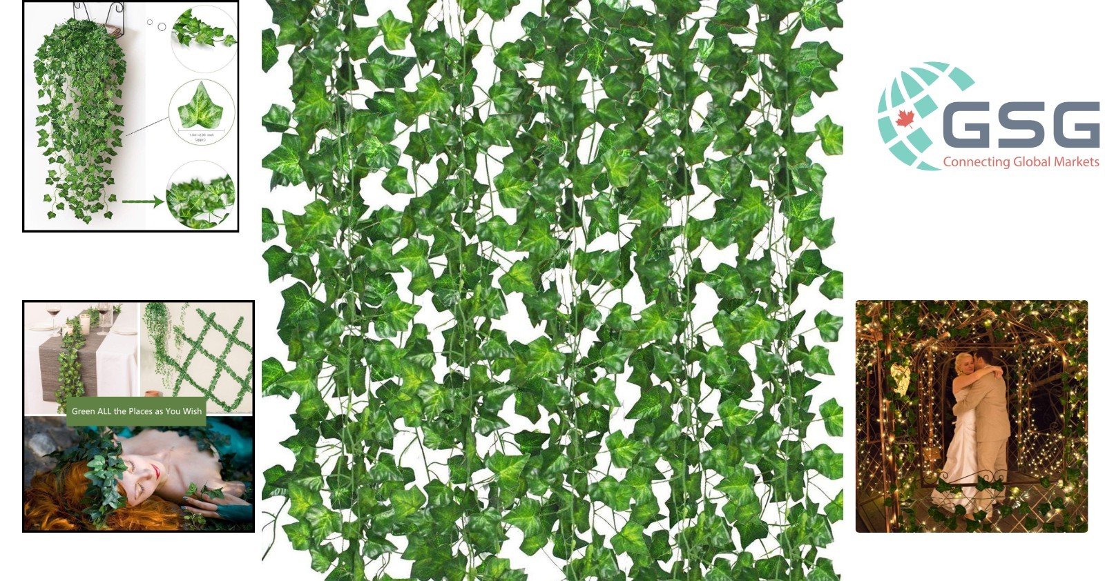 12 Pack Fake Vines for Room Decor Artificial Ivy Garland with Clip Green Flow…