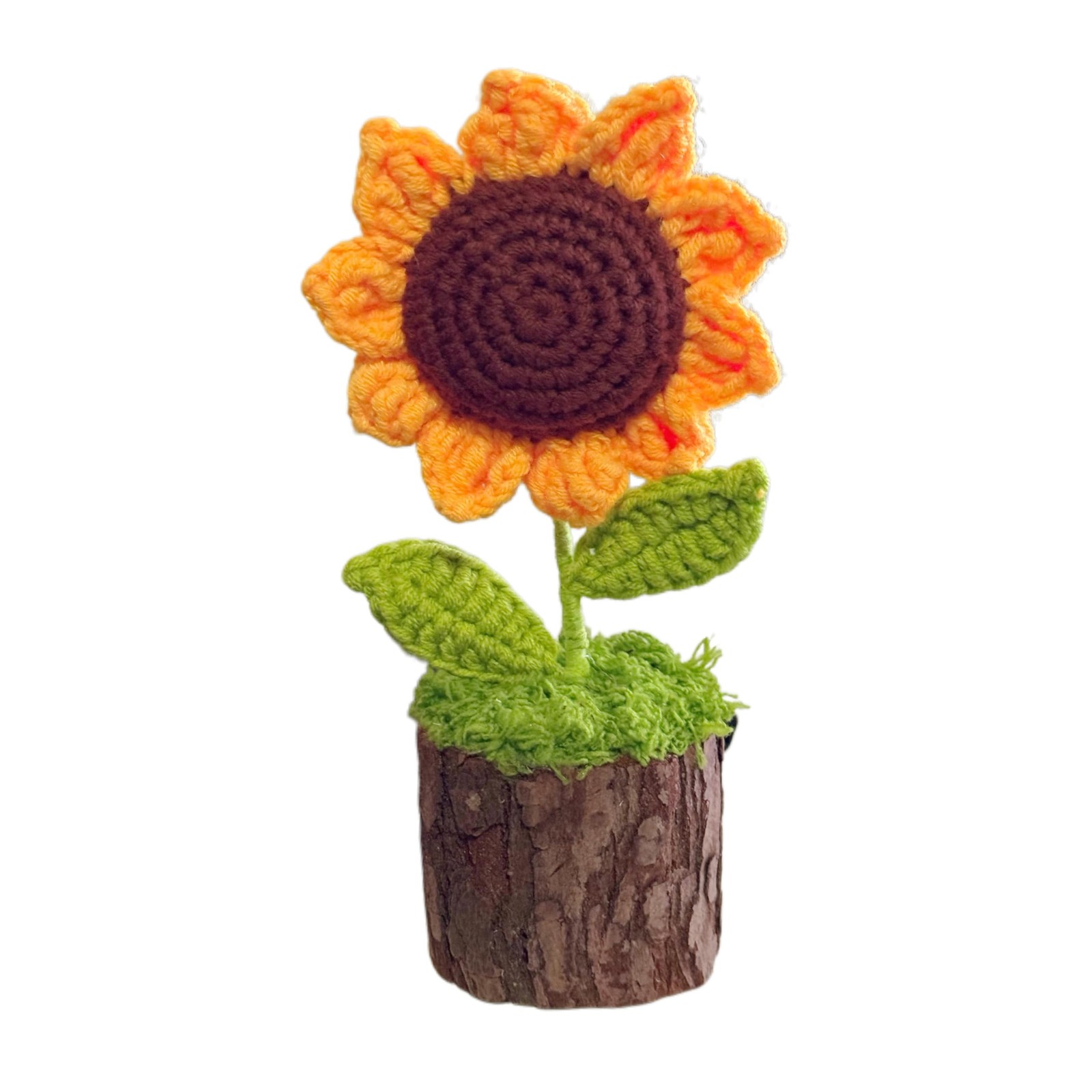 Crochet Sunflower Artificial Flowers Handmade Sunflower Bouquet Creative Knit…