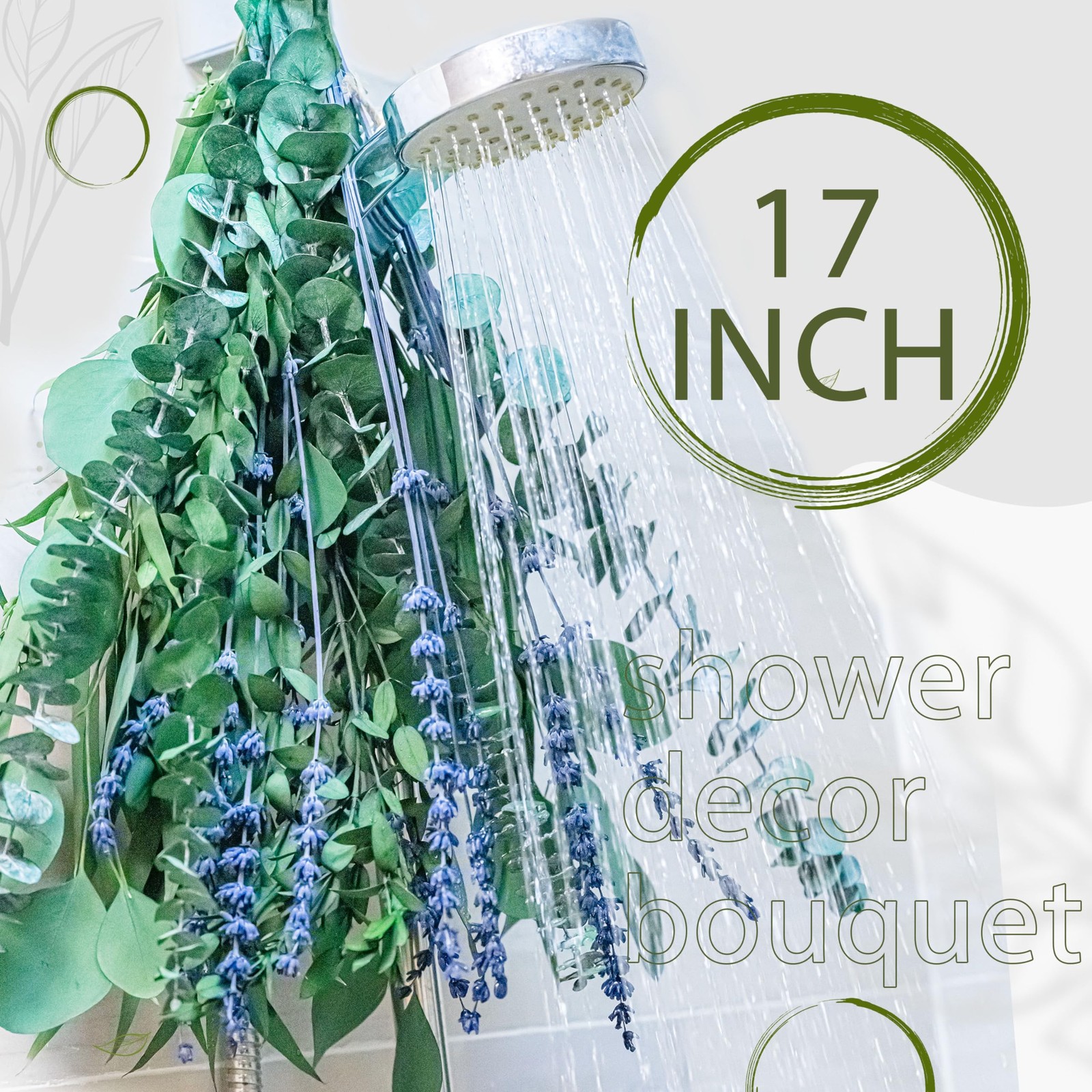 5 Kinds Eucalyptus & Lavender Stems – 17″ Natural Fresh Hanging Real Leaves S…