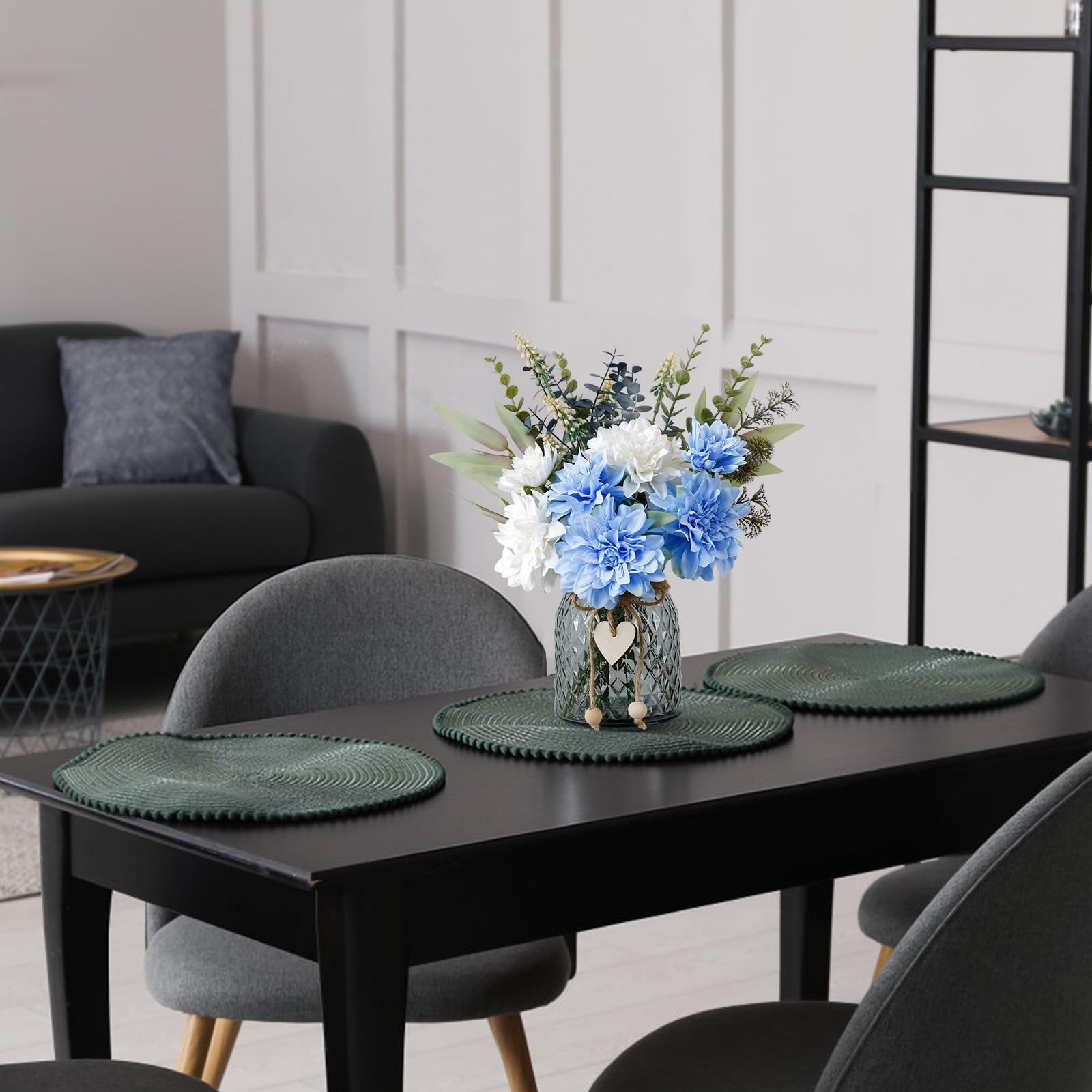Fake Artificial Flower In Vase Table Centerpiece Dining Room Kitchen Decor