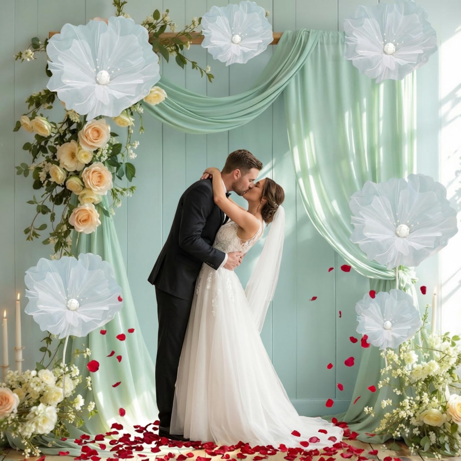 Giant Artificial White Daisy Flowers Wedding Home Party Decor 12/16/20 Inch