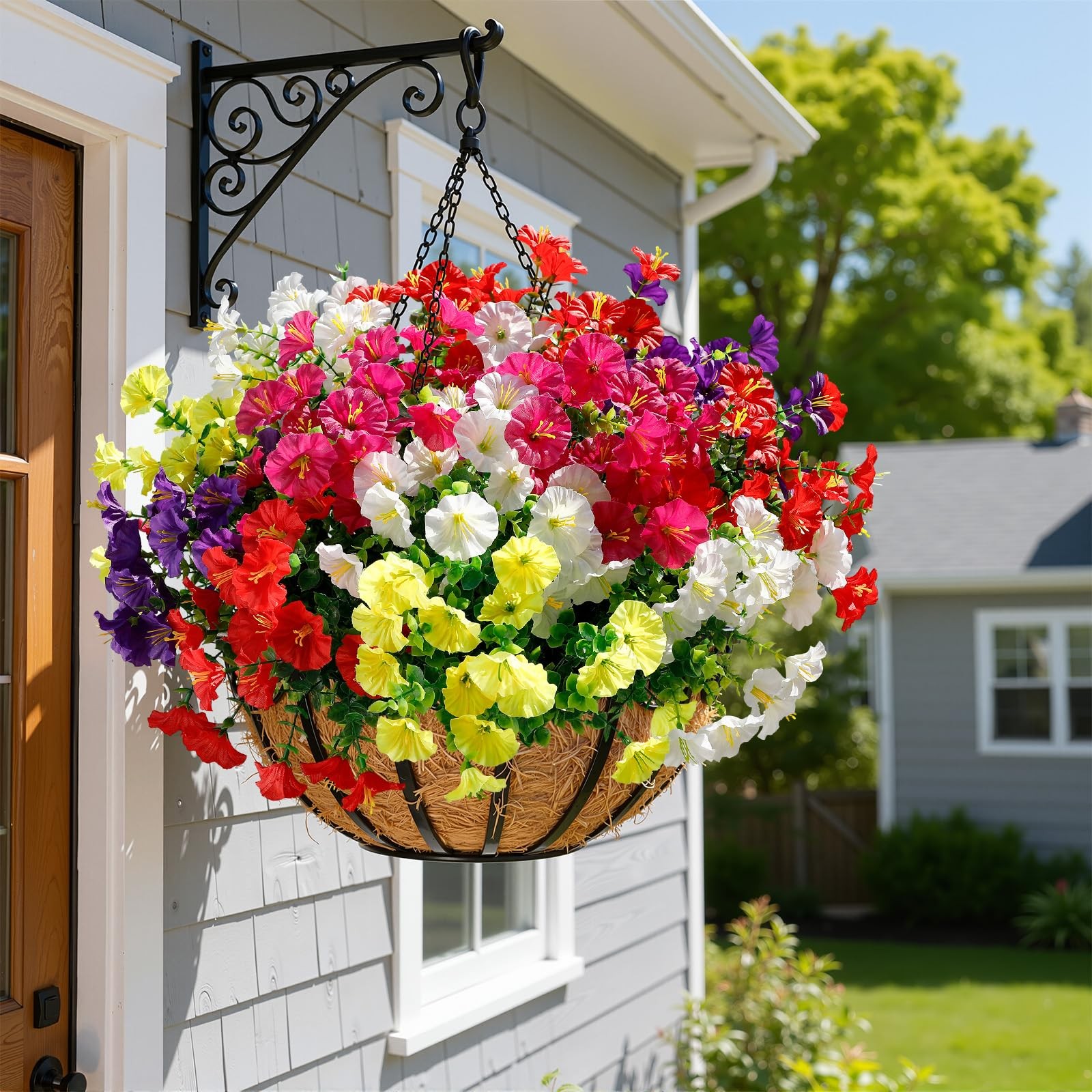 24 Bundles Artificial Flowers for Outdoors, Faux Spring Flowers for Decoratio…