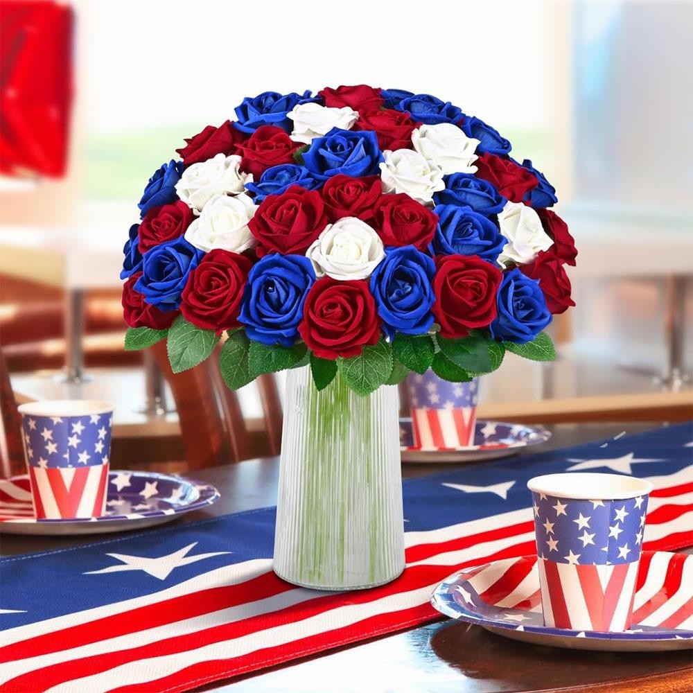 3-20× Red Roses Artificial Flowers Realistic Bouquet Home Decor Valentine Gifts