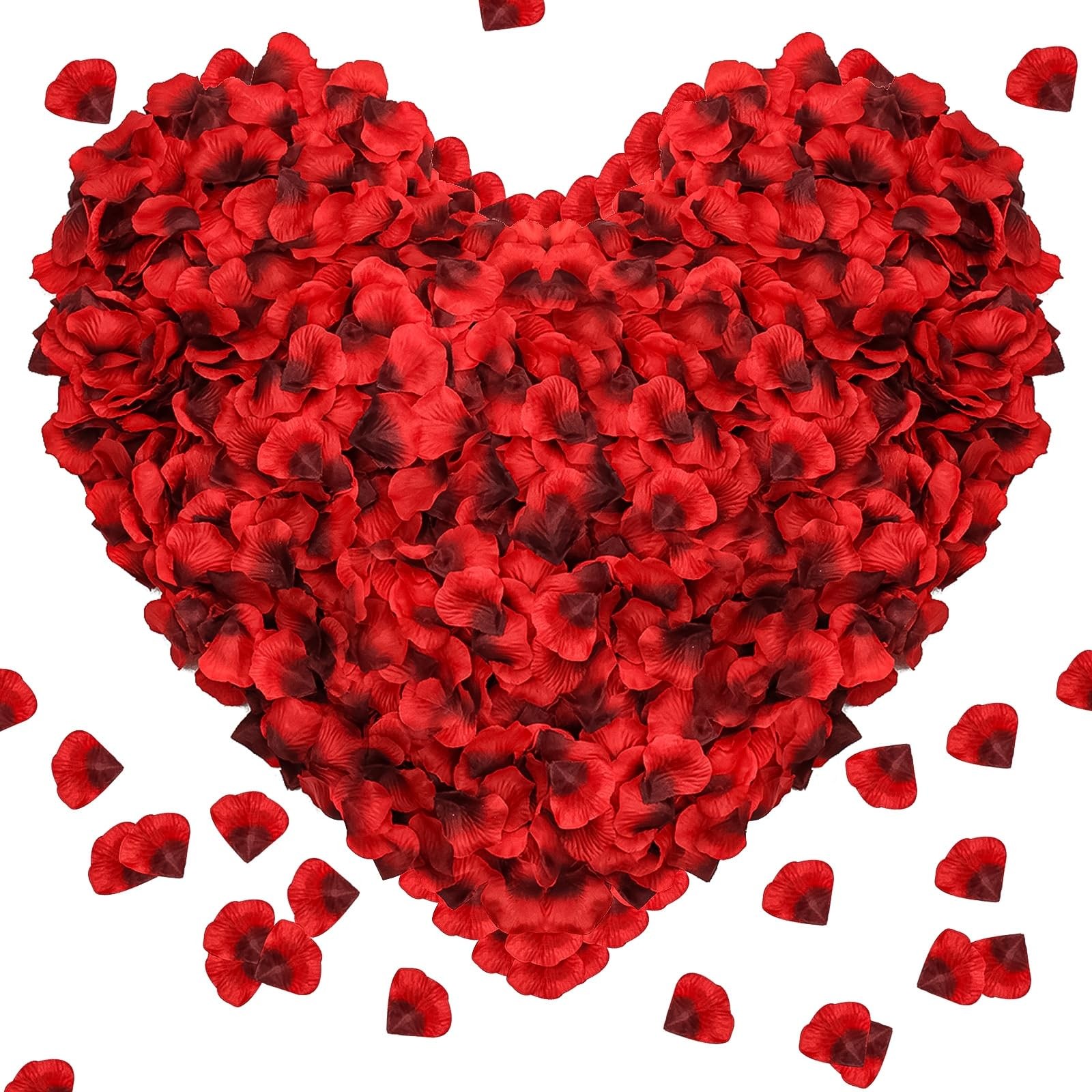 1000Pieces Rose Petals, Artificial Flower Petals Fake Rose Petals for Romanti…