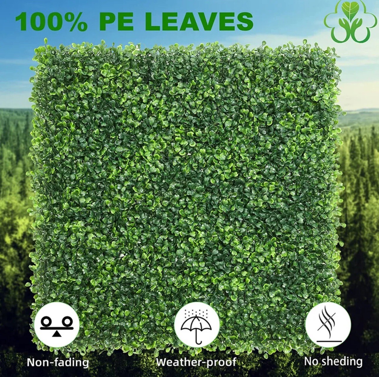 20×20″ Artificial Boxwood Wall Hedge Mat Plant Panels Outdoor Grass