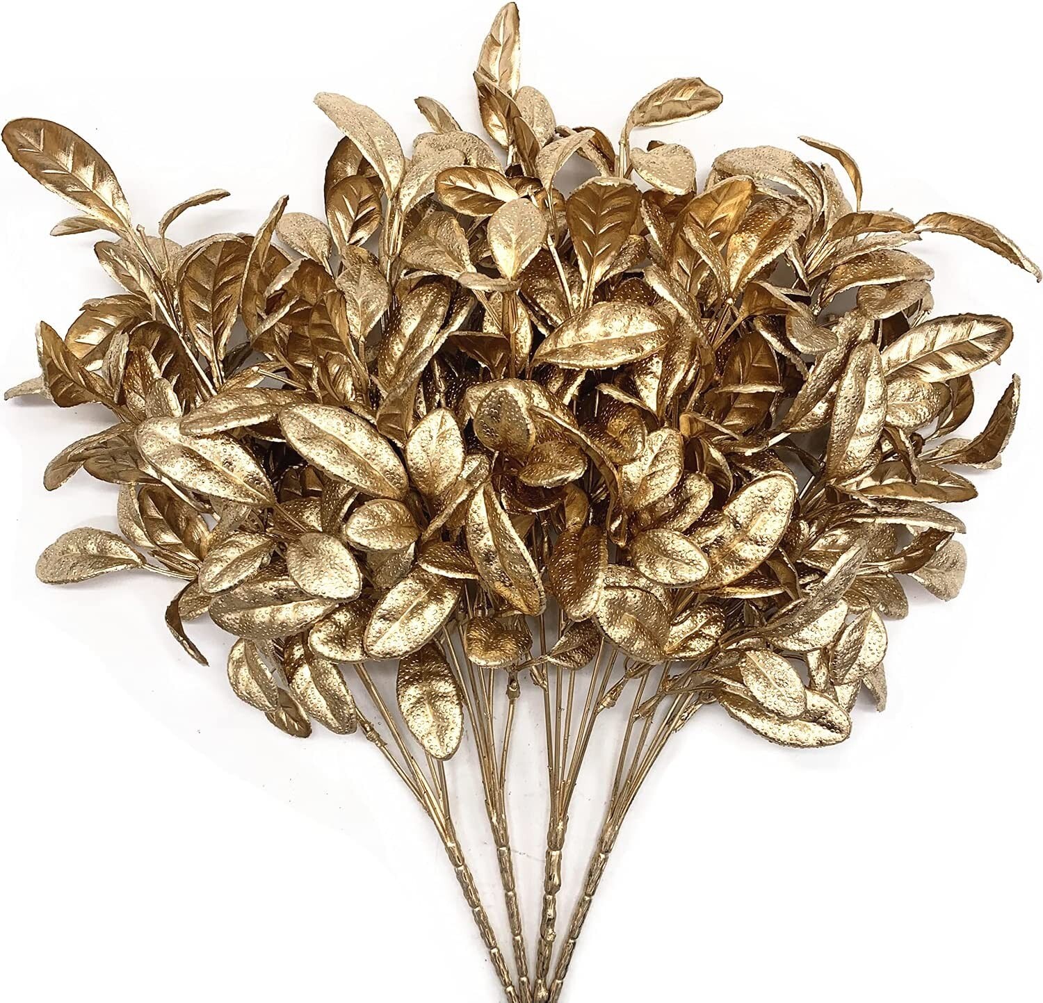 CATTREE Artificial Plants Filler Christmas Wedding Decor Decorations 4 pack Gold