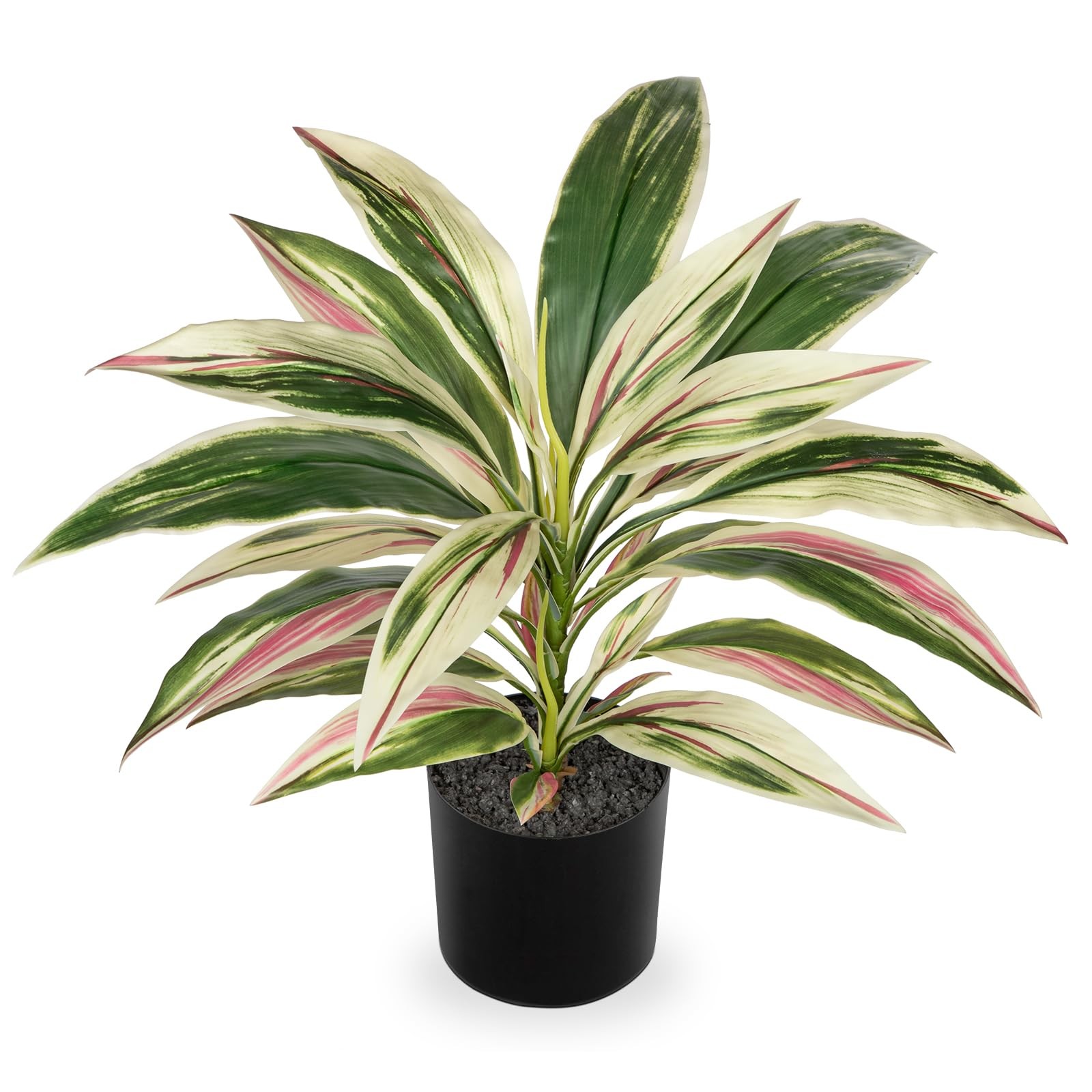 18″ Artificial Plants Indoor Pot Fake Potted Medium Dracaena Faux Tropical