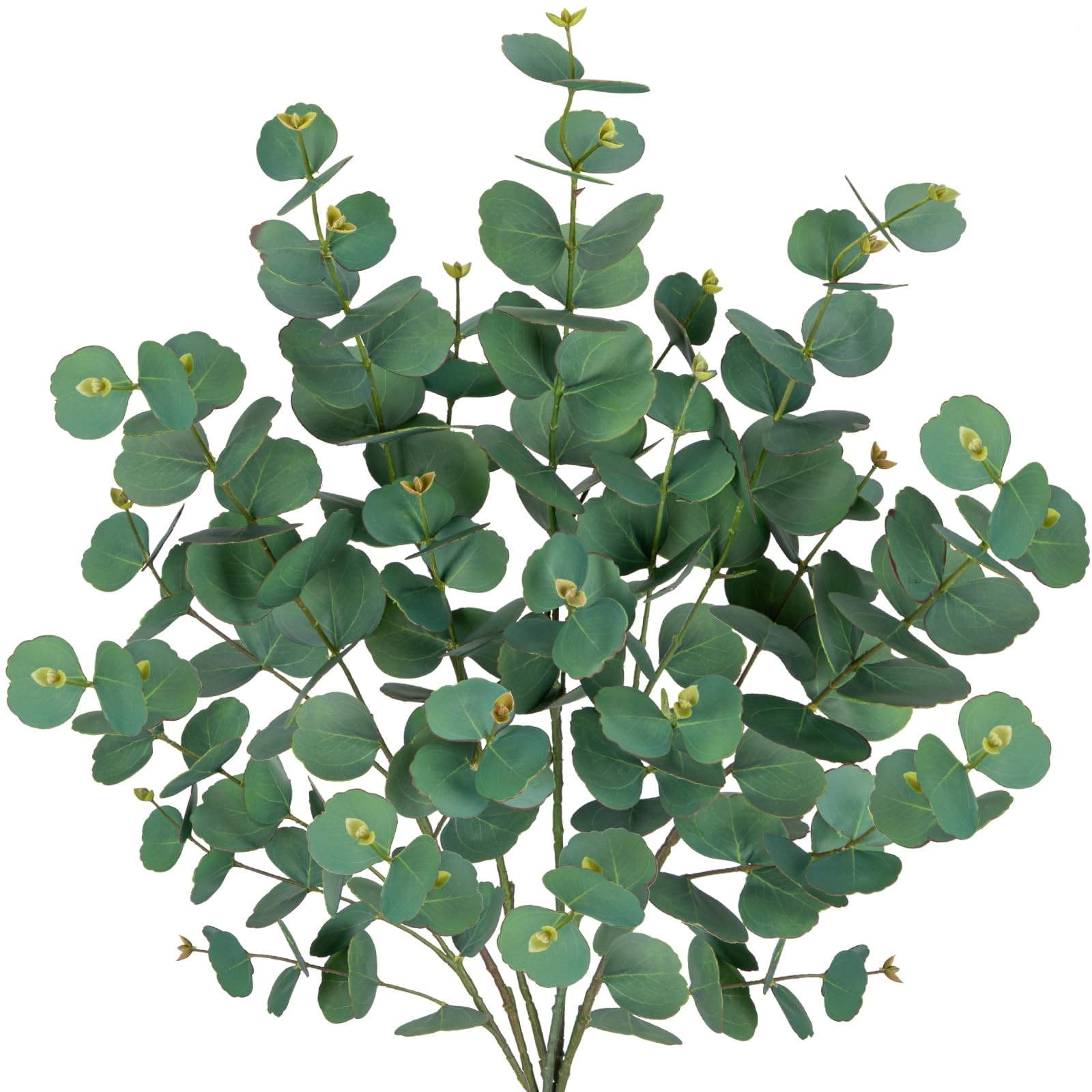 33.8″ Tall Faux Eucalyptus Stems Real Touch Artificial Greenery Stem, Faux Eu…
