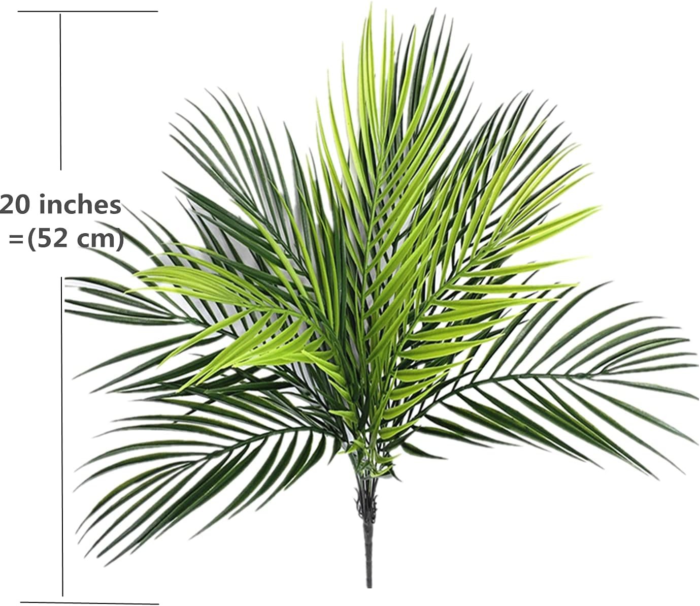 CATTREE Artificial Tropical Palm Plants, Faux Plant Plastic Shrubs Fern Leaves
