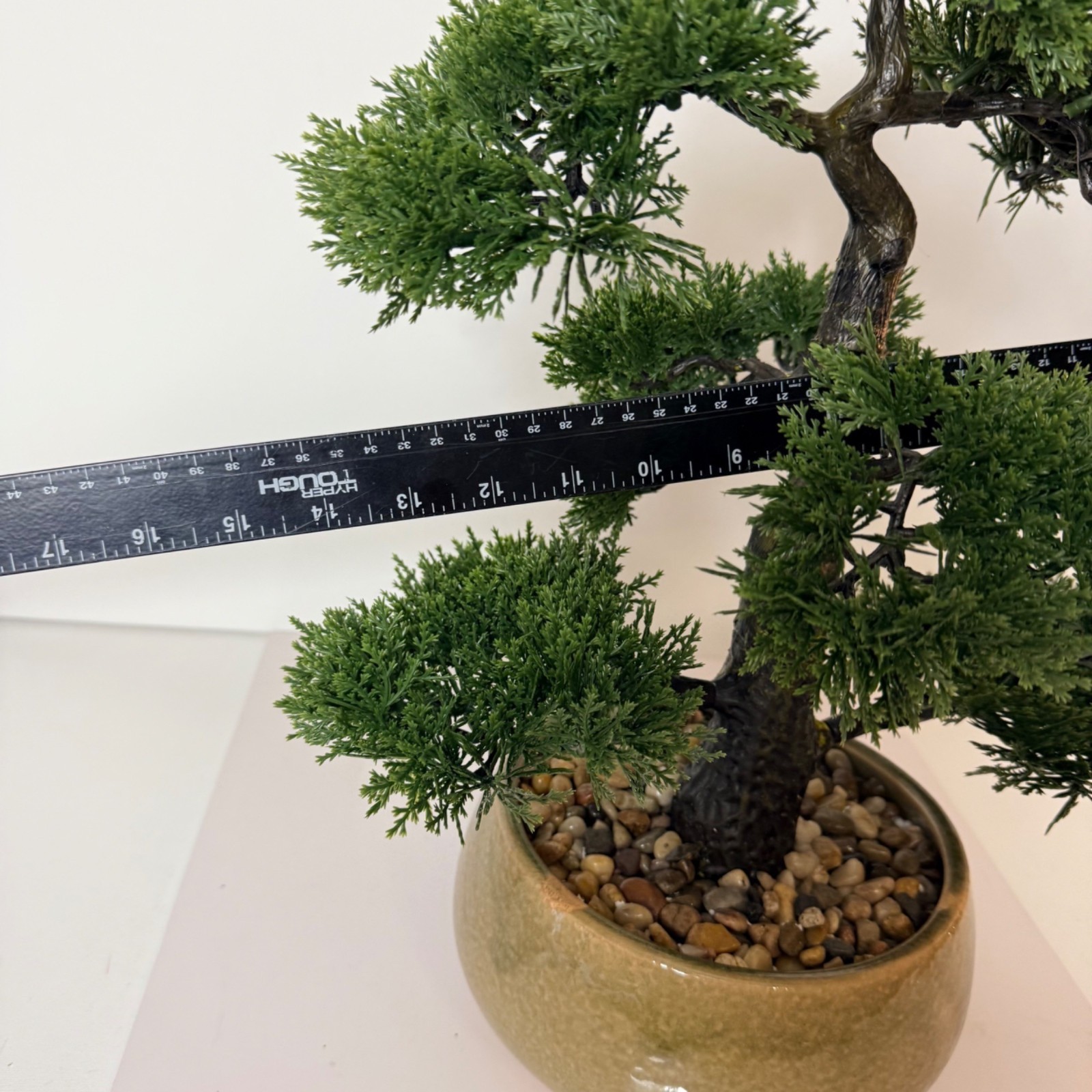 Artificial Bonsai Tree Faux Cedar Potted Plant Japanese Style Zen Decor Tabletop
