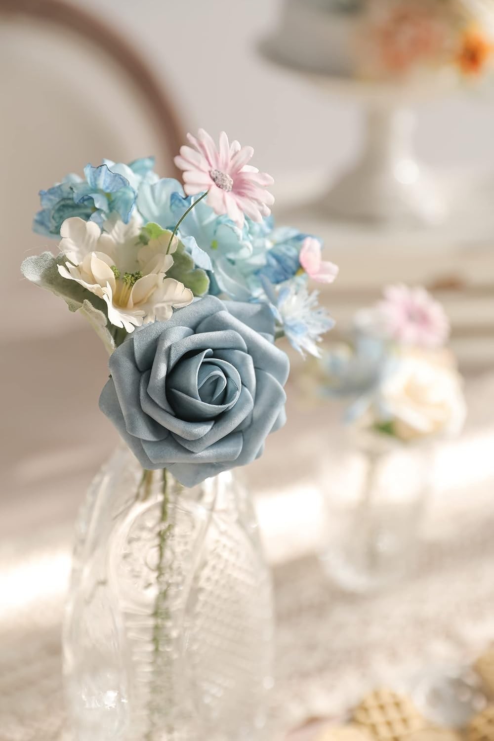 Artificial Flowers Combo Box Set Faux Flowers Bulk Flower Leaf with Stems Arr…