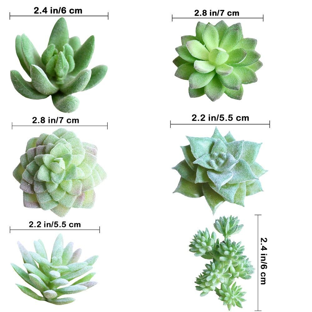 Realistic Flocked Artificial Succulents Mini Fake Plants for Garden Craft