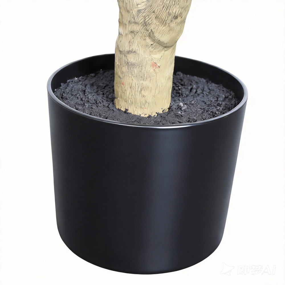 Artificial Olive Tree in Black Plastic Pot, 1pc/set