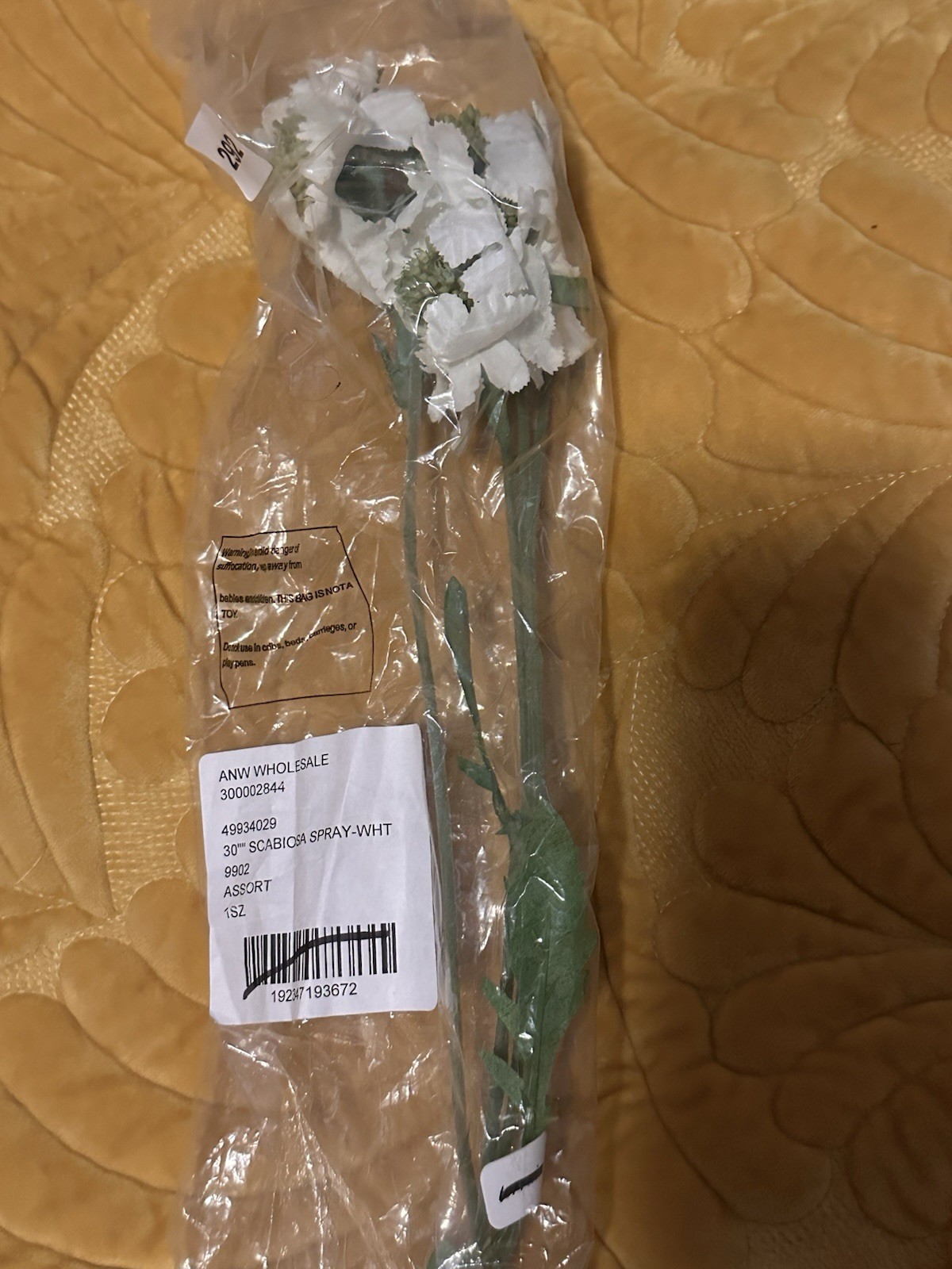 terrain 30″ scabiosa spray white Anthropologie