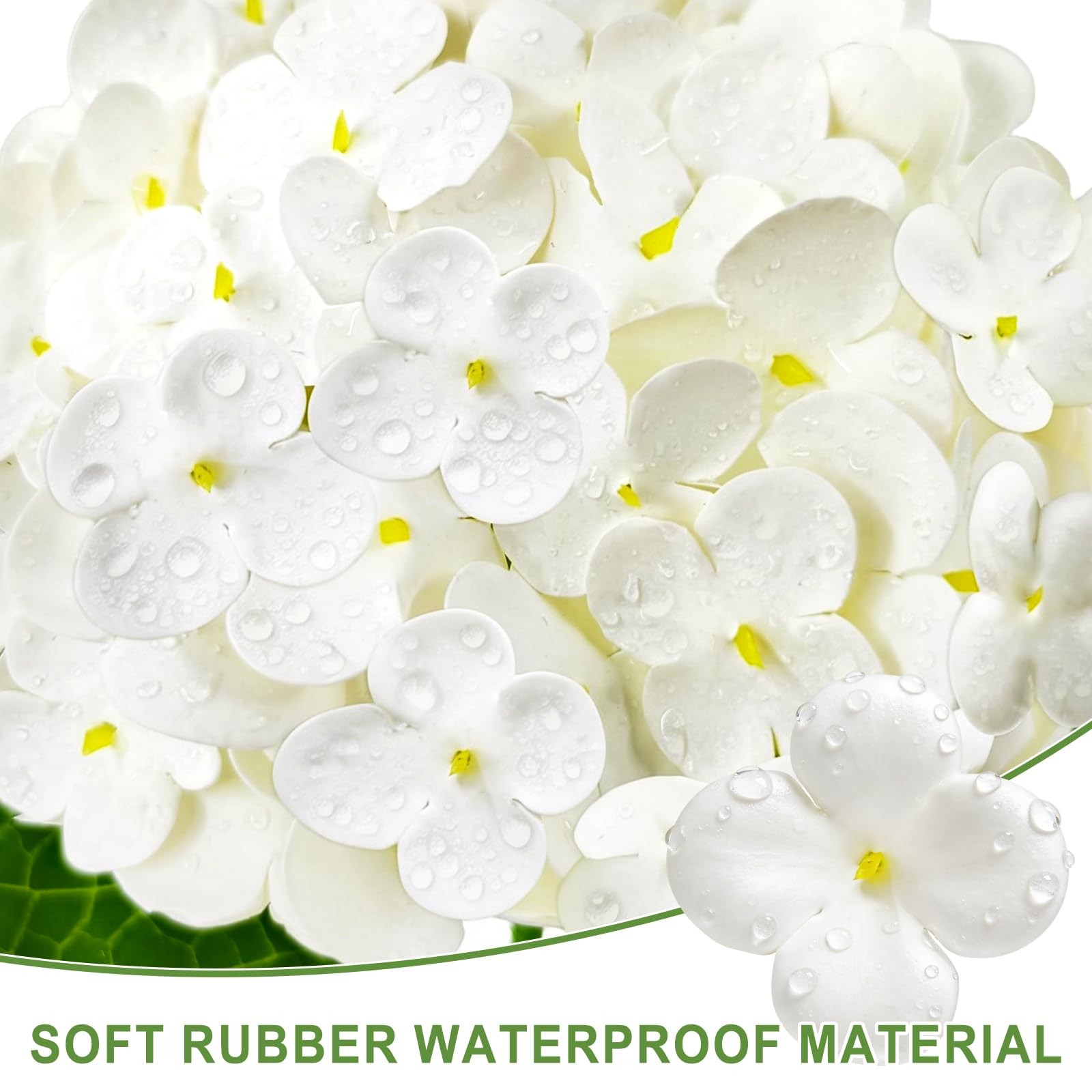 4 PCS Real Touch White Hydrangea Artificial Flowers 20.5 Inch Faux Bouquet Set