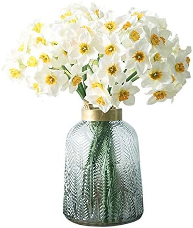 Artificial Daffodil Flowers 15.8 Inches Narcissus Spring Flower Fake Silk Flower