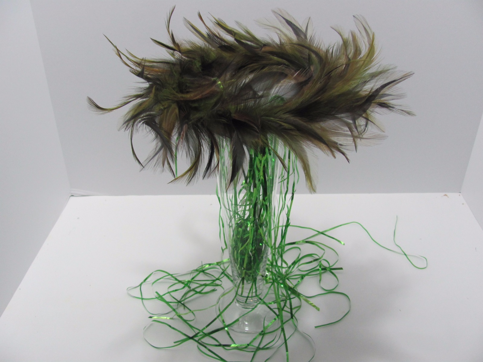 Hand Made, 2 pcs in pack 5″ Feather Ring for arrangement or Bouquet – Sea Foam