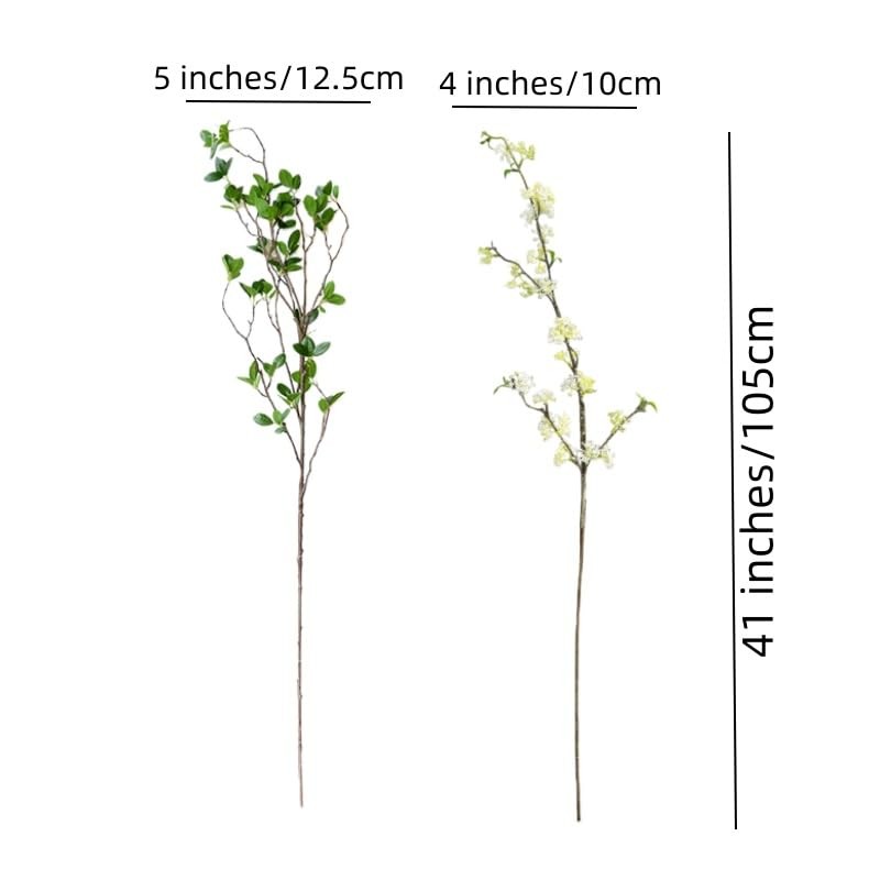 Artificial Eucalyptus Stems and Snow Willow Branches Set,Long Stem Artificial…