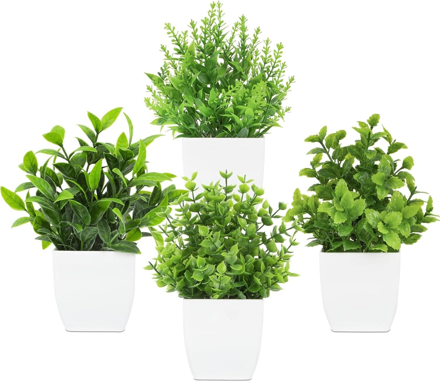 4 Pack Small Fake Plants Mini Artificial Plants for Table Desk Decor | Potted…