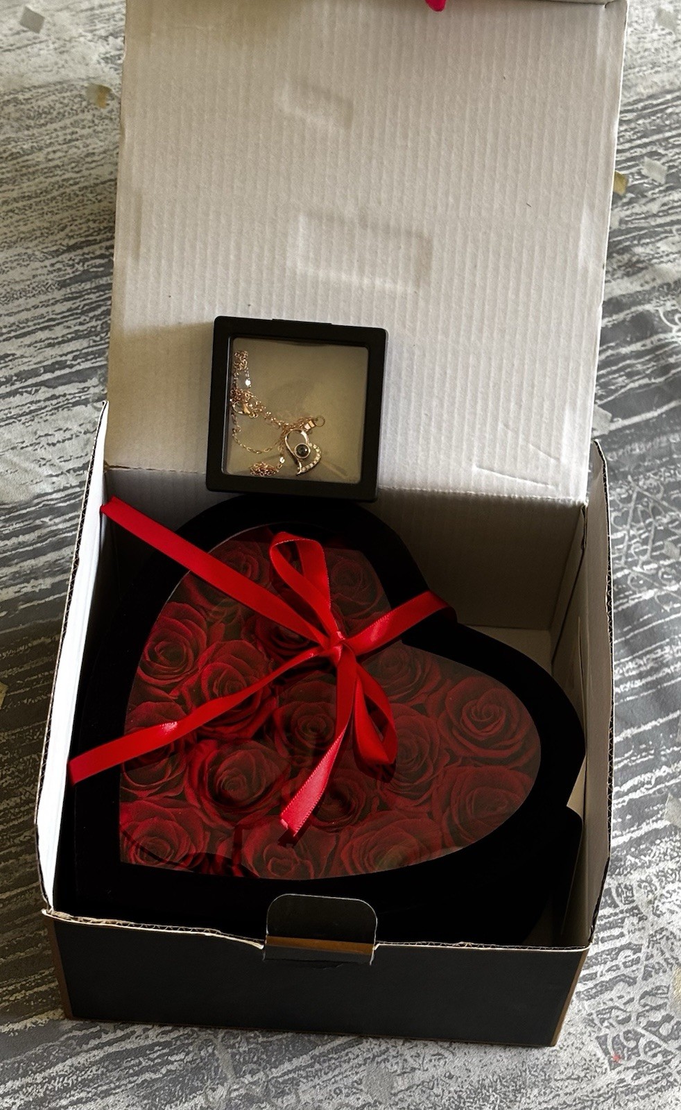 Preserved Roses Heart Box 16 Eternal Flowers Birthday Anniversary Gift