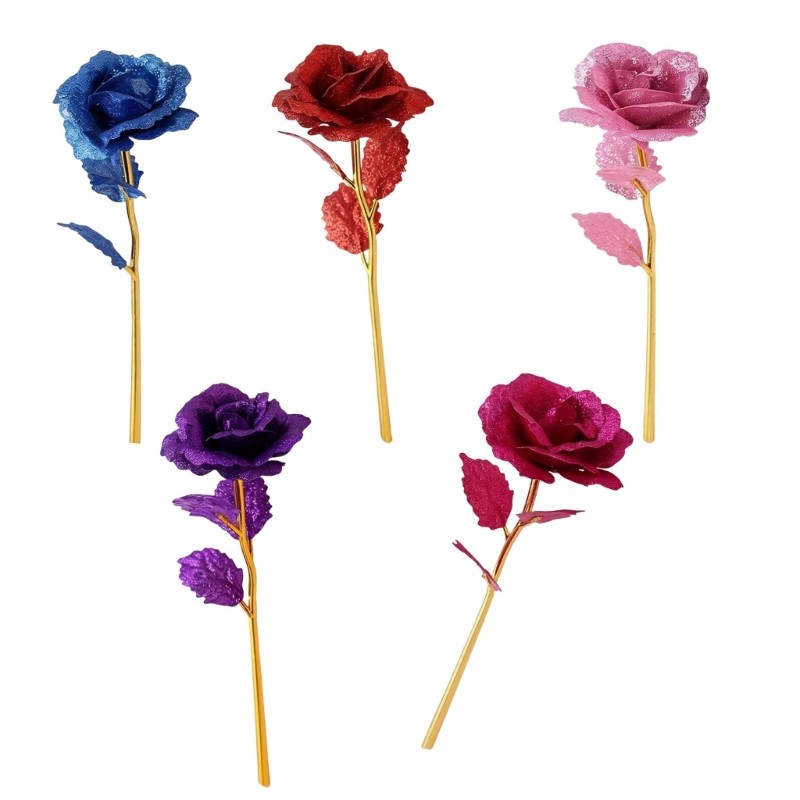 Romance Gold Dust Artificial Flower Lovely Present For Anniversary Date