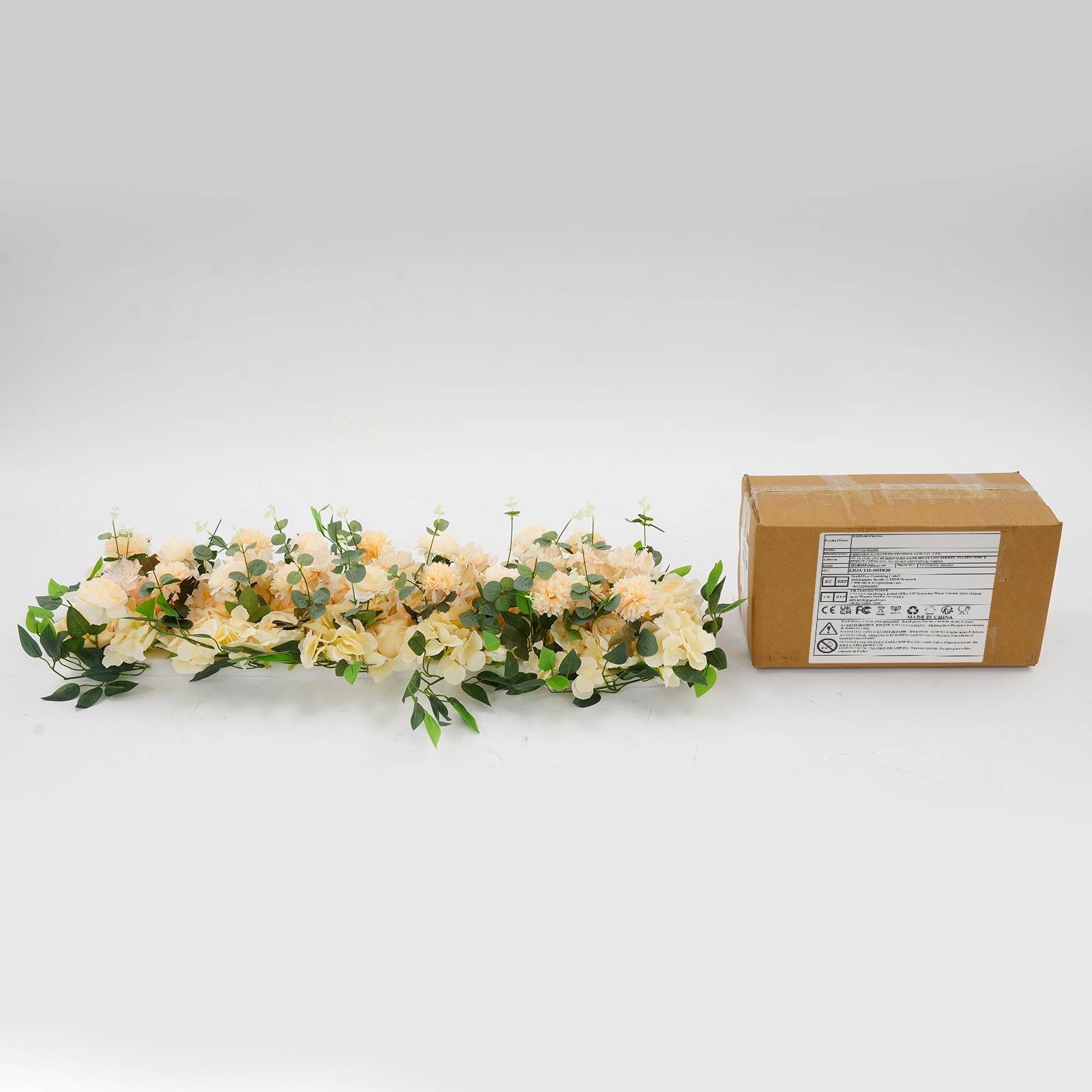 Artificial Flowers Row Elegant Silk Garland for Wedding Arch & Party Decor